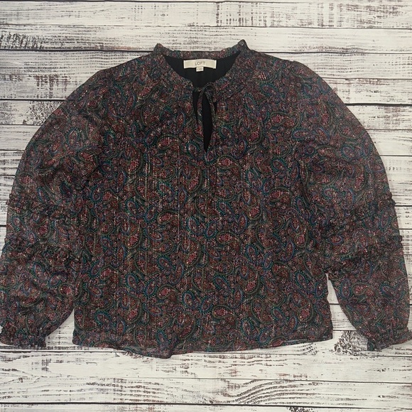 LOFT Tops - LOFT Multicolor Paisley Blouse Sz. M